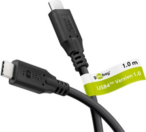 USB-C™ Cable, USB4™, 240 W, 40 Gbit/s, Power Delivery, 1 m