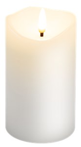 LED Real Wax Candle, white, 7.5 x 12.5 cm LED Real Wax Candle, white, 7.5 x 12.5 cm