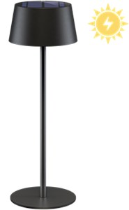 Wireless LED Solar Table Lamp, black