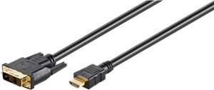 DVI-D/HDMI™ Cable, gold-plated