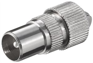 Coaxial Plug with Screw Fixing