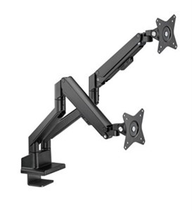 Dual Monitor Mount with Gas Spring, black