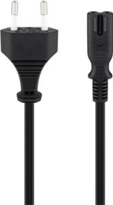 Connection Cable with Europlug, 0.5 m, black