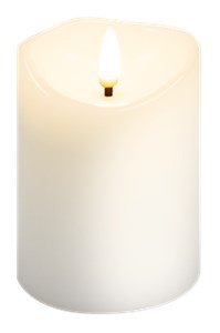 LED Real Wax Candle, white, 7.5 x 10 cm LED Real Wax Candle, white, 7.5 x 10 cm