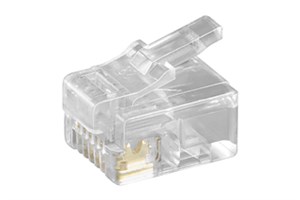 RJ12 Modular Plug for Flat Cables, 6-Pin