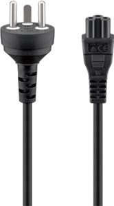 Mains Connection Cable Denmark, 2 m, Black, (3*0.75 mm²)