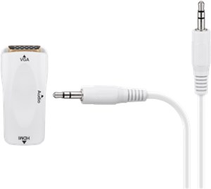 Compact HDMI™/VGA-Adapter Incl. Audio, gold-plated