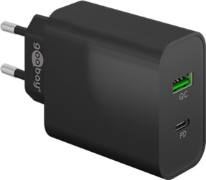 USB-C™ PD Dual Fast Charger (45 W) black