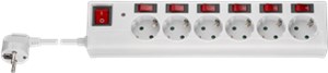 6-Way Surge-Protected Power Strip with Switch, 1.5 m