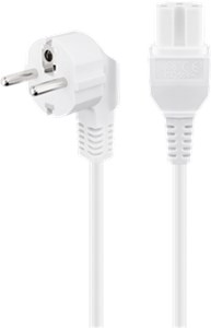 Angled Connection Cable with hot-condition coupler, 2 m, White, (3*0.75 mm²)