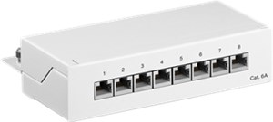 CAT 6a Mini/Desktop Patch Panel, 8 Port