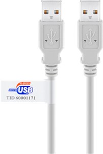 USB 2.0 Hi-Speed Cable with USB Certificate, Grey