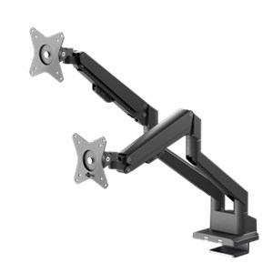 Dual Monitor Mount with Gas Spring, black