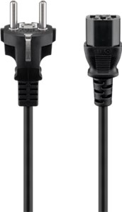 IEC Cord, 1.5 m, Black, (3*0.75 mm²)