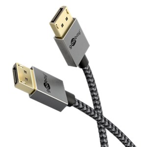 Slim DisplayPort™ Cable 2.0/2.1, 40 Gbit/s Slim DisplayPort™ Cable 2.0/2.1, 40 Gbit/s