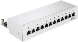 CAT 6 Mini/Desktop Patch Panel, 12 Port