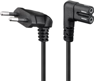 Connection Cable with Europlug for Sonos Speaker, 90°, 2 m, black