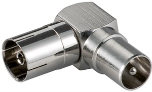 Coaxial Angle Adapter: Coaxial Socket > Coaxial Plug 90°