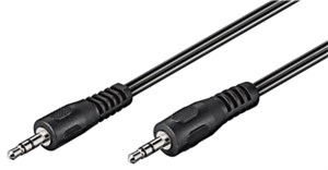 AUX Audio Connector Cable, 3.5 mm Stereo, flat cable